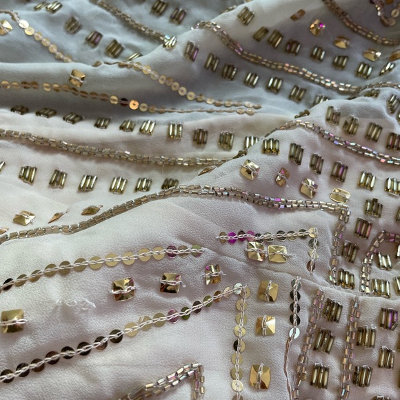 🪩 NWT H&M Gold Sequin Beaded Mini Dress (4) - Picture 11 of 13